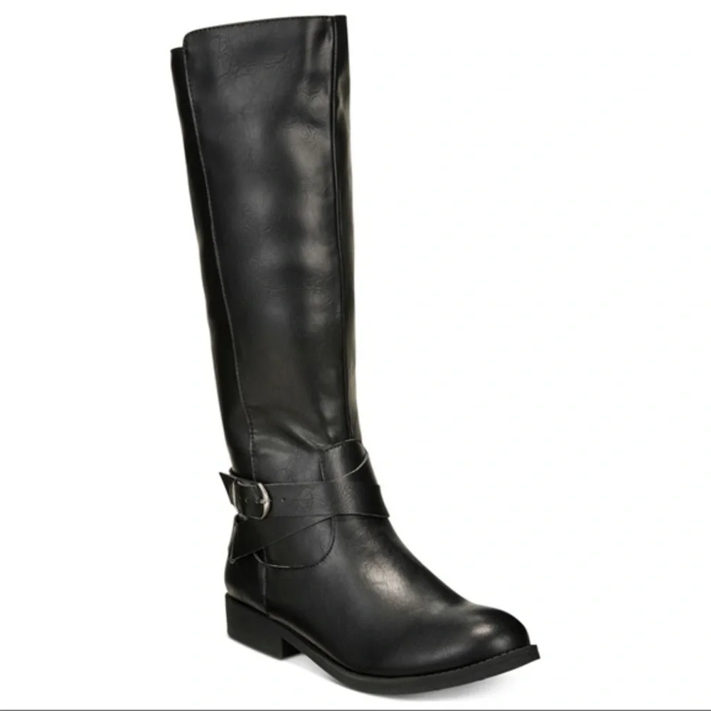 New Style & Co Madixe Riding Boots Black​
